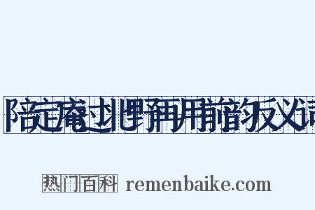 陪定庵过北野再用前韵反义词是什么意思的图片